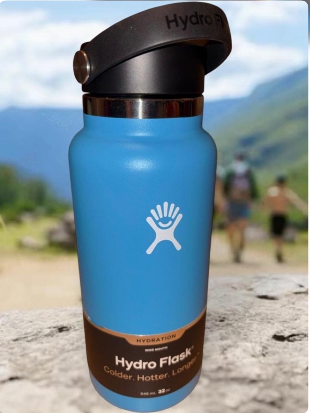 Hydro Flask 32oz Wide Mouth Water Bottle Flex Cap PACIFIC